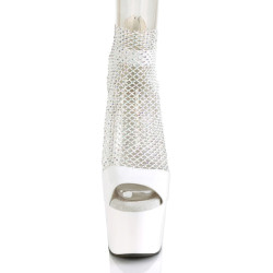 Pleaser ADORE-765RM White Patent Strass Mesh Sale Women