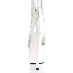 Pleaser ADORE-765RM White Patent Strass Mesh Sale Women