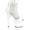 Pleaser ADORE-765RM White Patent Strass Mesh Sale Women
