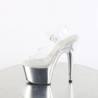Pleaser ADORE-708 Silver Platform High Heels Sandals