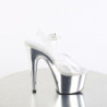 Pleaser ADORE-708 Silver Platform High Heels Sandals