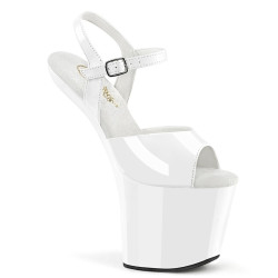 Pleaser CRAZE-809 White Patent Sale Women
