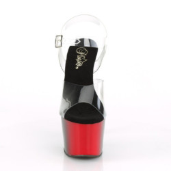 Pleaser ADORE-708BR Red Black Platform High Heels Women