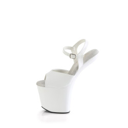 Pleaser CRAZE-809 White Patent Sale Women
