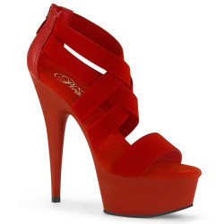 Pleaser DELIGHT-669 Red Vegan Leather Sale Women