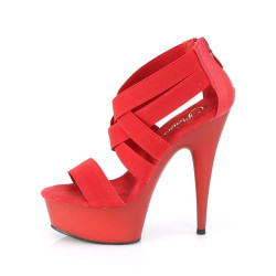 Pleaser DELIGHT-669 Red Vegan Leather Sale Women