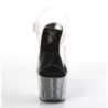 Pleaser ADORE-708CG Black Glitter Platform High Heels
