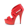 Pleaser DELIGHT-669 Red Vegan Leather Sale Women