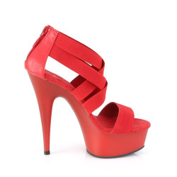 Pleaser DELIGHT-669 Red Vegan Leather Sale Women