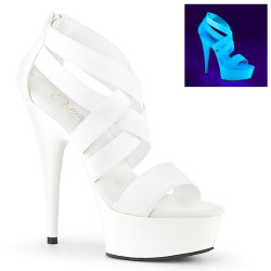 Pleaser DELIGHT-669 White Vegan Leather Sale Women