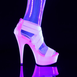Pleaser DELIGHT-669 White Vegan Leather Sale Women