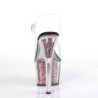 Pleaser ADORE-708CG Transparent Pink Confetti Glitter