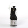 Pleaser ADORE-708CG Silver Glitter Platform High Heels