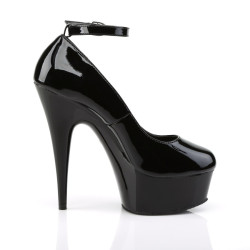 Pleaser DELIGHT-686 Black Patent Sale Women
