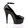 Pleaser DELIGHT-686 Black Patent Sale Women