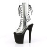 Pleaser FLAMINGO-800-60FS Transparent Black Vegan Suede