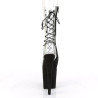 Pleaser FLAMINGO-800-60FS Transparent Black Vegan Suede