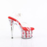 Pleaser ADORE-708FL Red Flowers Platform High Heels