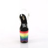 Pleaser FLAMINGO-808RG-04 Transparent Rainbow Glitter