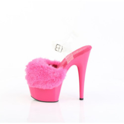 Pleaser ADORE-708FUR Purple Faux Fur Platform High Heel
