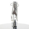 Pleaser ADORE-1018DCS Silver Strass Chrome Ankle Boots