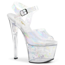 Pleaser SKY-308N Silver Hologram TSilver Sale Women