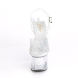 Pleaser SKY-308N Silver Hologram TSilver Sale Women