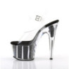 Pleaser ADORE-708G Black Glitter Platform High Heels