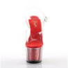 Pleaser ADORE-708G Red Glitter Platform High Heels