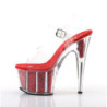 Pleaser ADORE-708G Red Glitter Platform High Heels