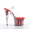 Pleaser ADORE-708G Red Glitter Platform High Heels