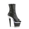 Pleaser SPECTATOR-1012 Black Vegan Leather Transparent