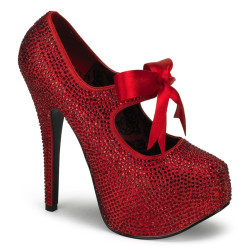 Bordello TEEZE-04R Red Rhinestones Sale Women