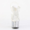 Pleaser ADORE-708G Silver Glitter Platform High Heels