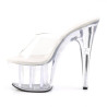 Pleaser ADORE-701 Transparent High Heeled Mules Women