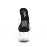 Pleaser ADORE-701 Transparent Black Heeled Mules Women