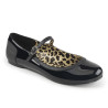 Pleaser Pink Label ANNA-02 Black Patent Ballerinas Men