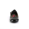 Pleaser Pink Label ANNA-02 Black Patent Ballerinas Men