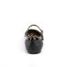 Pleaser Pink Label ANNA-02 Black Patent Ballerinas Men