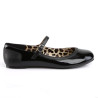 Pleaser Pink Label ANNA-02 Black Patent Ballerinas Men