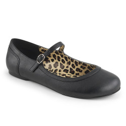 Pleaser Pink Label ANNA-02 Black Vegan Ballerinas Men