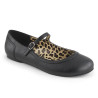 Pleaser Pink Label ANNA-02 Black Vegan Ballerinas Men