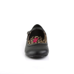 Pleaser Pink Label ANNA-02 Black Vegan Ballerinas Men