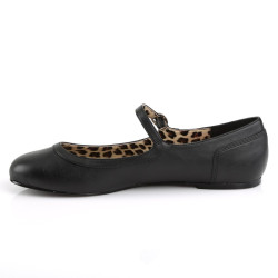 Pleaser Pink Label ANNA-02 Black Vegan Ballerinas Men