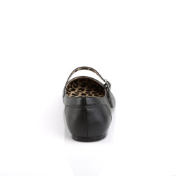 Pleaser Pink Label ANNA-02 Black Vegan Ballerinas Men