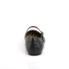 Pleaser Pink Label ANNA-02 Black Vegan Ballerinas Men