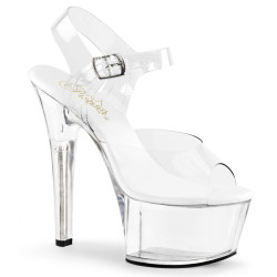 Pleaser ASPIRE-608 Clear Platform High Heels Shoes Women