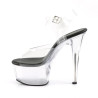 Pleaser ASPIRE-608 Black Clear Platform High Heel Shoes