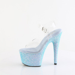 Pleaser ADORE-708LG Blue Glitter Platform High Heels