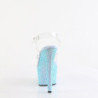 Pleaser ADORE-708LG Blue Glitter Platform High Heels